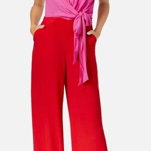 Bold pink and red maison&jules jumpsuit